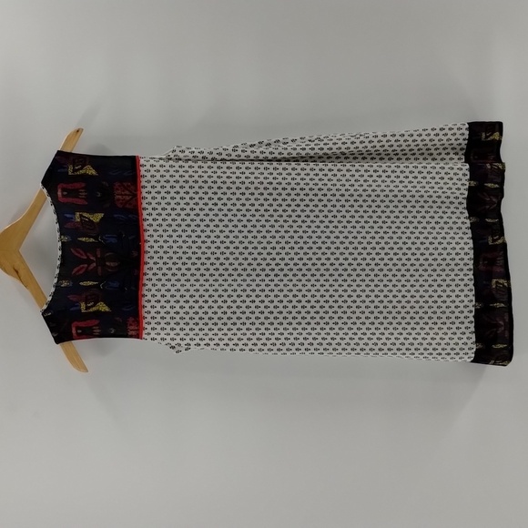 THML Anthropologie sheath dress size small sleeveless tribal black white - Picture 8 of 10